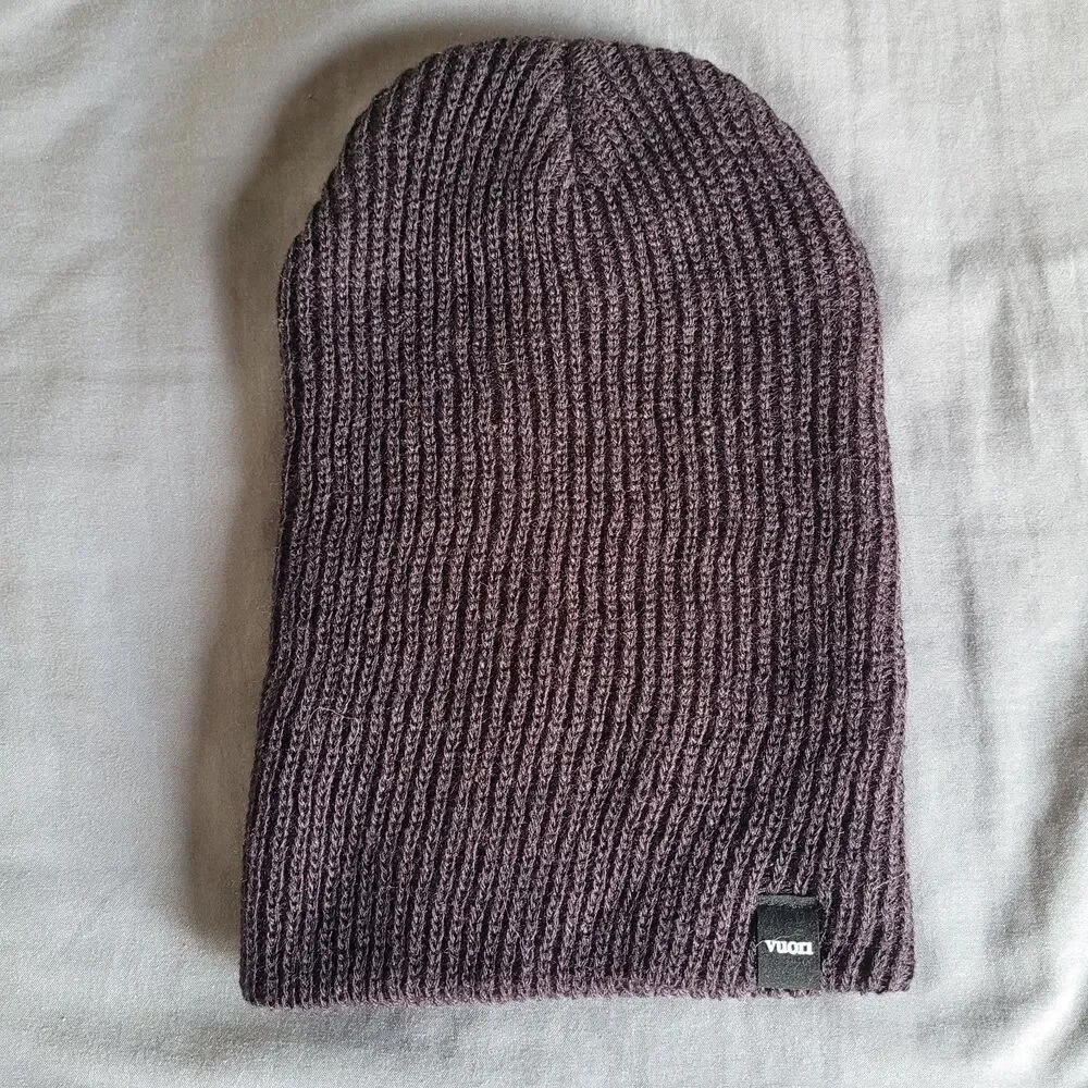 Vuori Caifornia Beanie Brown Ribbed Knit Outdoor Ski Hiking One Size Unisex V820